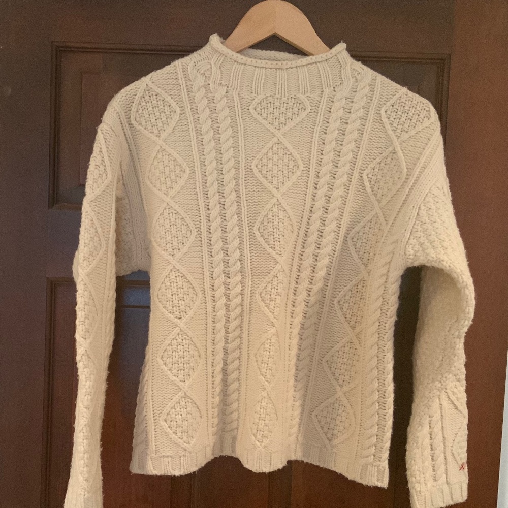 Frances Valentine Wool Fisherman Skipper Sweater
